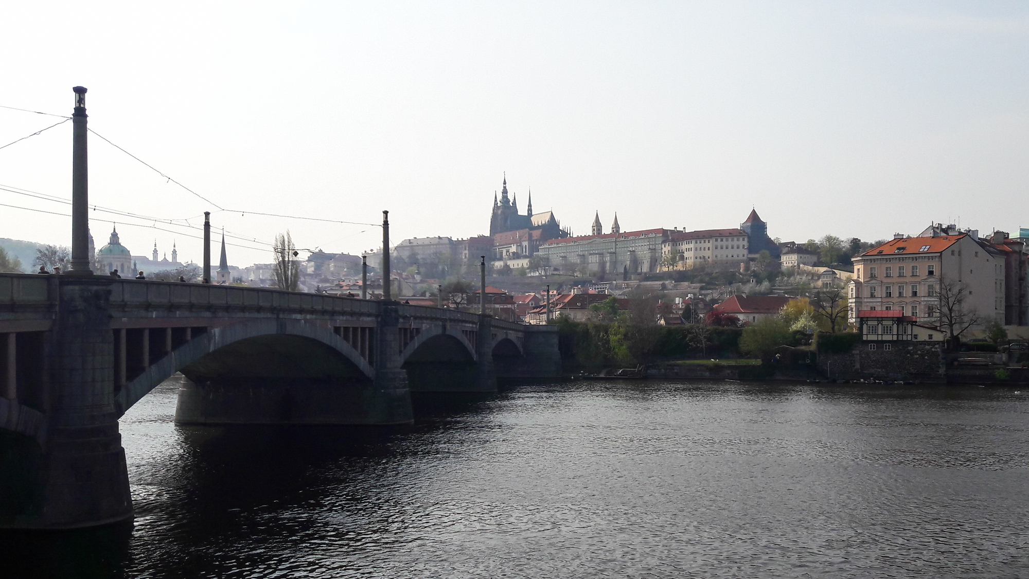 Mánesův most a Pražský hrad