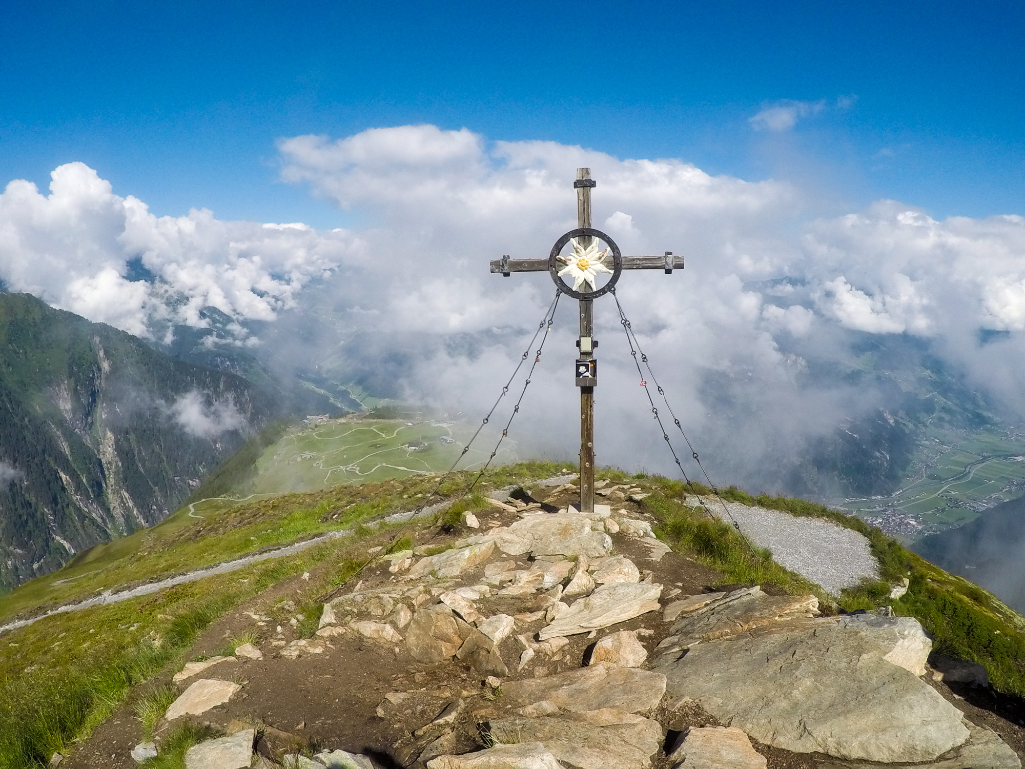 Vrchol Filzenkogel (2227 m).