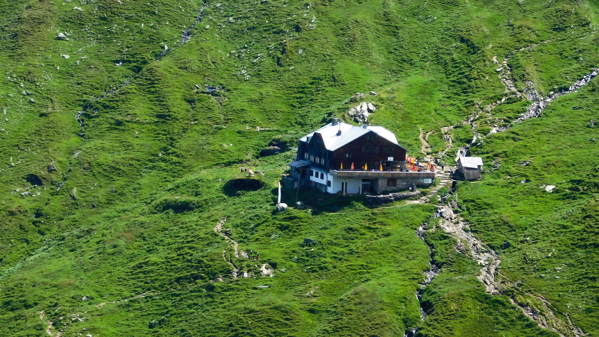 Pohľad na Karl-von-Edel-Hütte