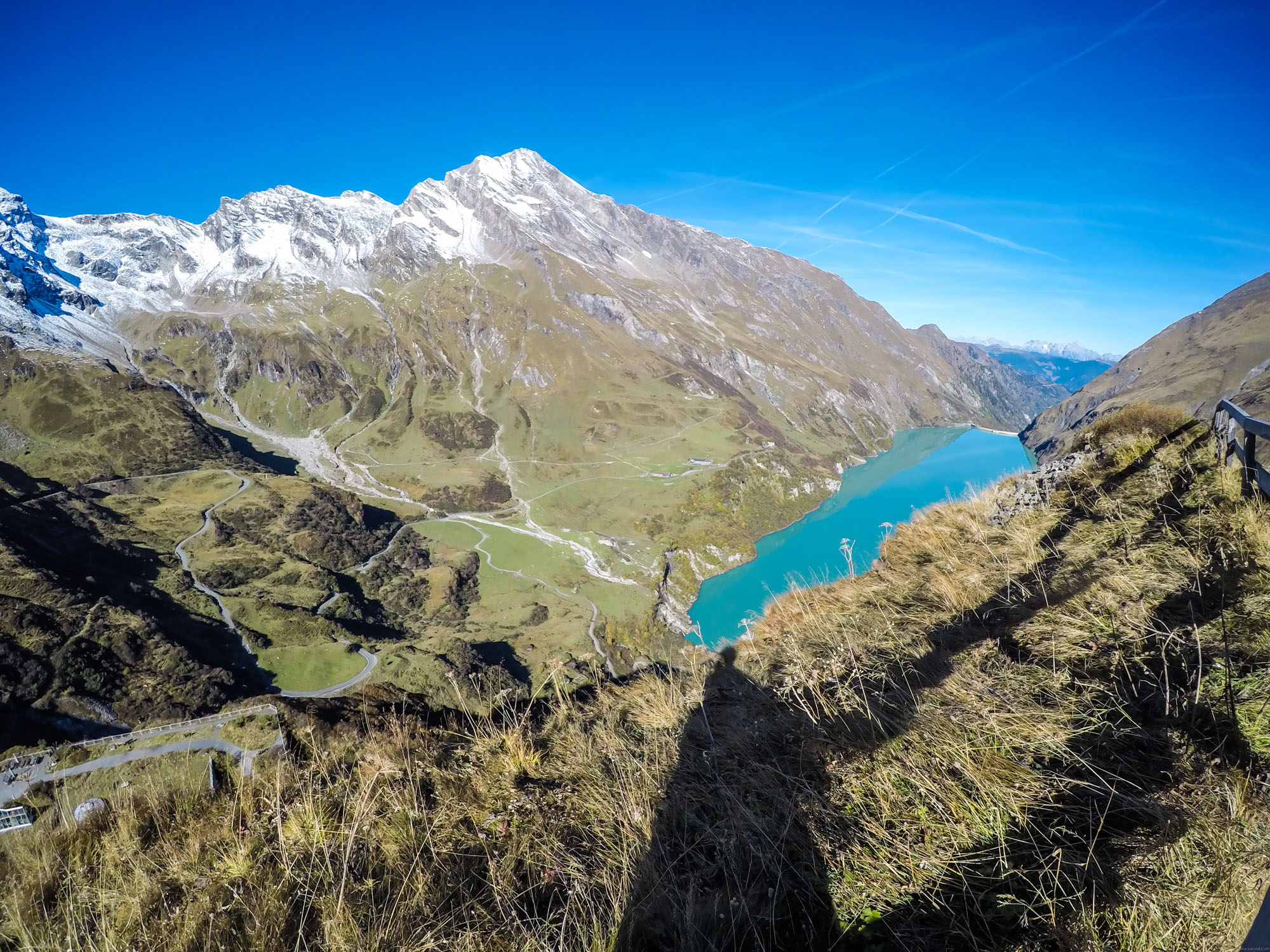 Pohľad Wasserfallboden a vrch Kitzsteinhorn z Höhenburgu.