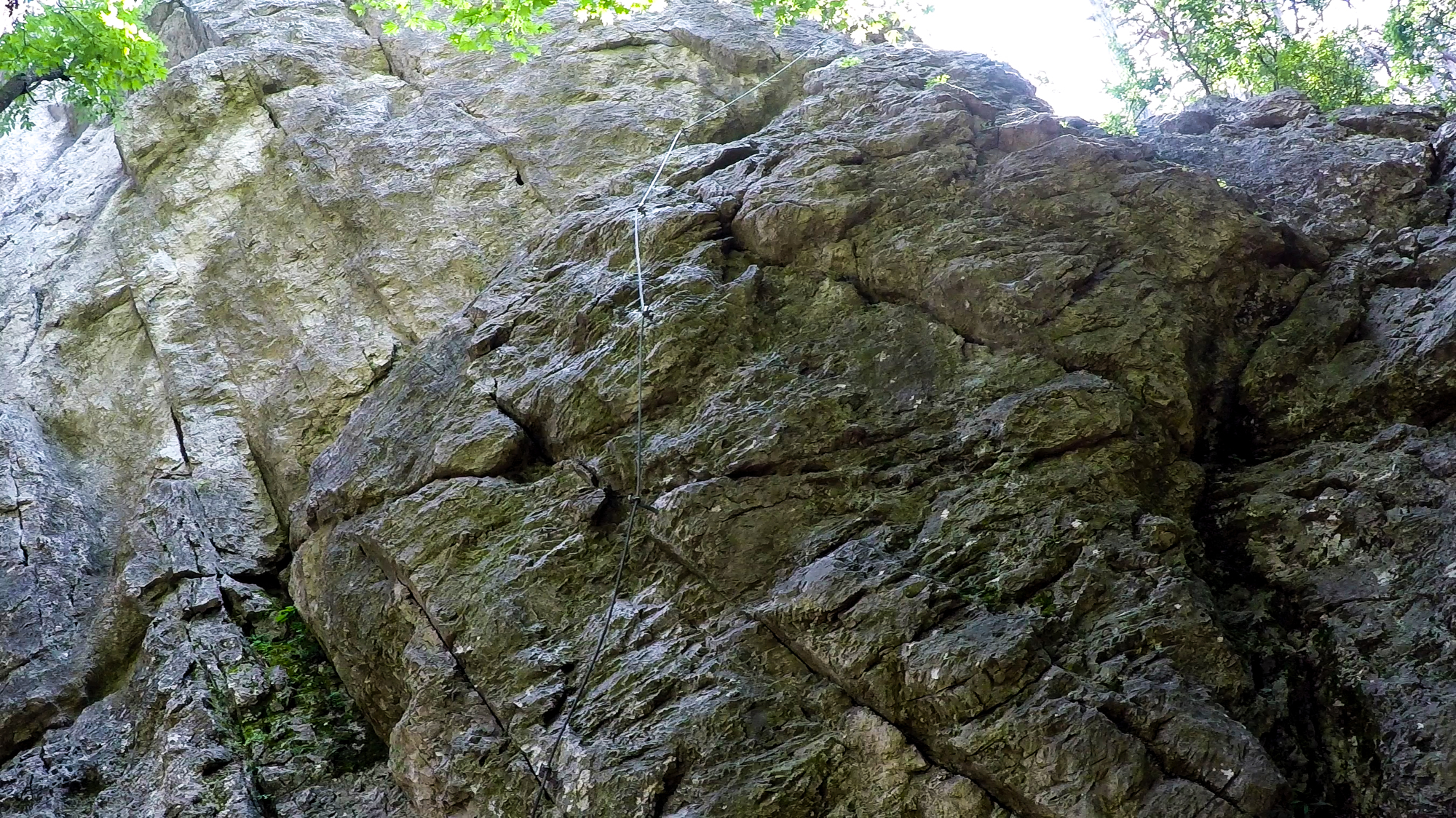 Najťažší úsek ferraty je B/C, väčšina cesty je A/B.