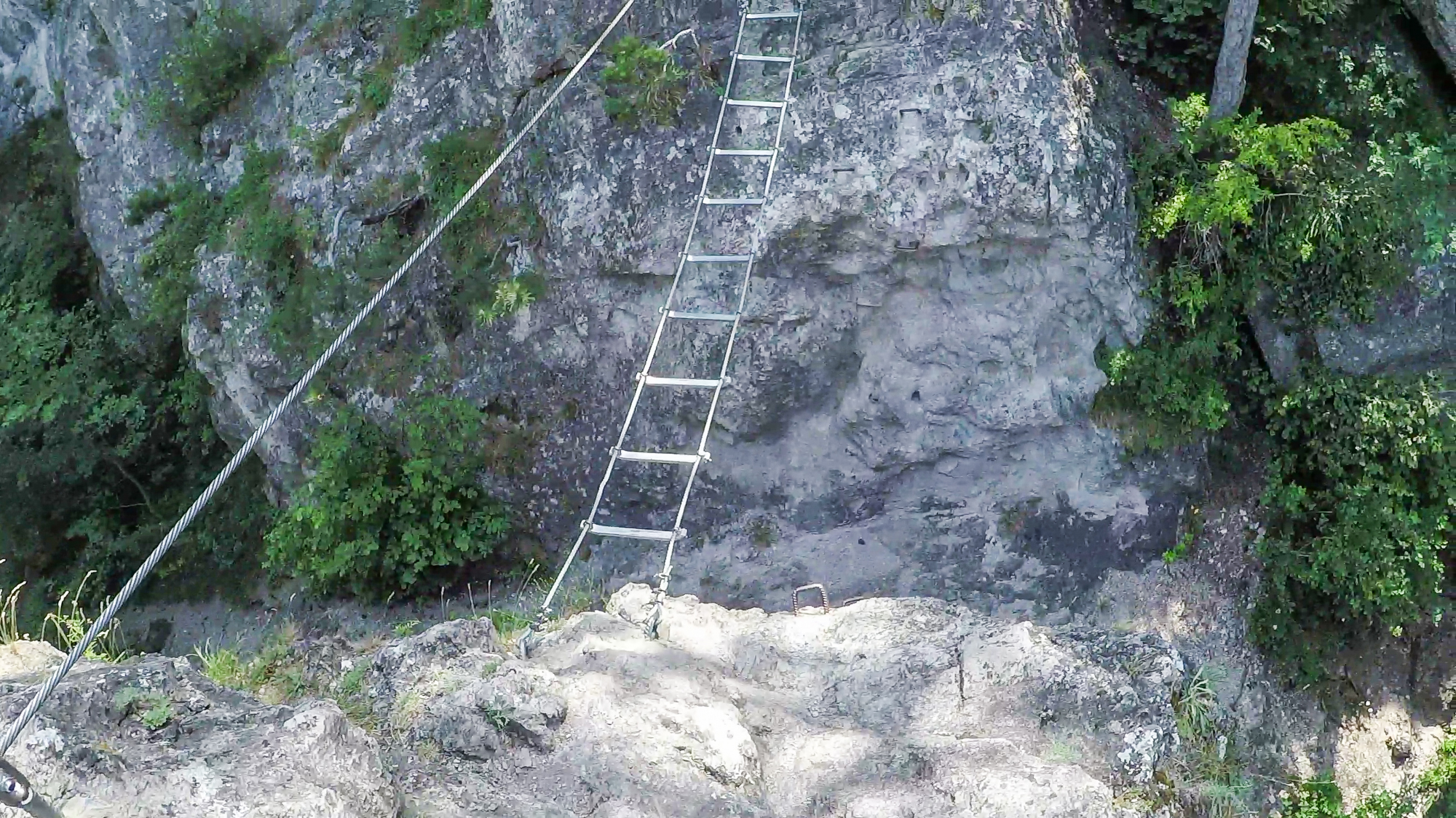 Najzaujímavejší úsek ferraty je tento rebrík.