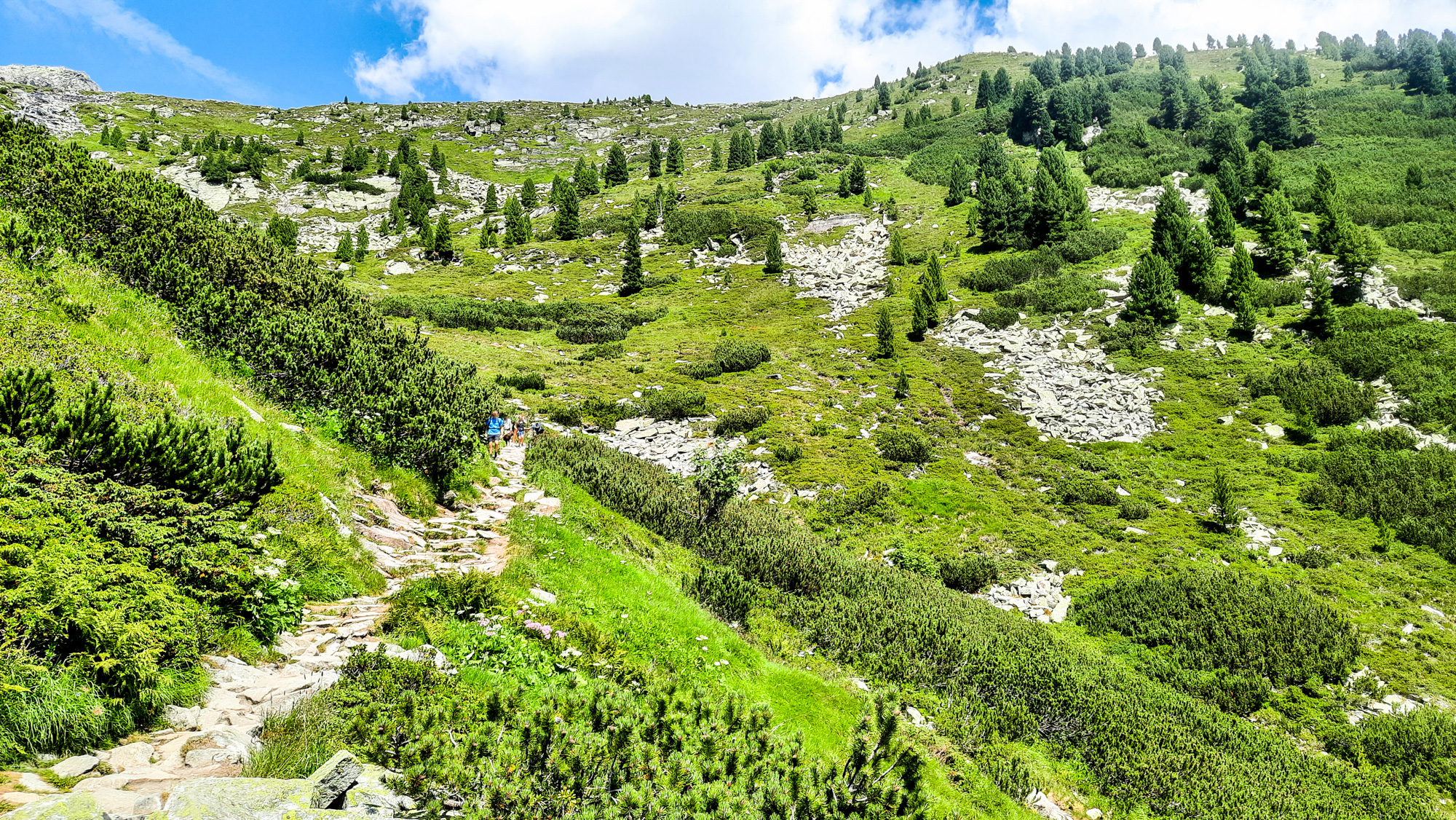 Túra na Olperer Hütte je pomerne krátka a frekventovaná.