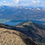 Photo 13: View from the Schafberg summit of Lake Wolfgangsee and the snow-capped Alpine peaks in the background