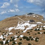 Photo 24: Aerial view of the Schafberg summit plateau with Hotel Schafbergspitze, the upper cogwheel railway station and the Himmelspforte hut