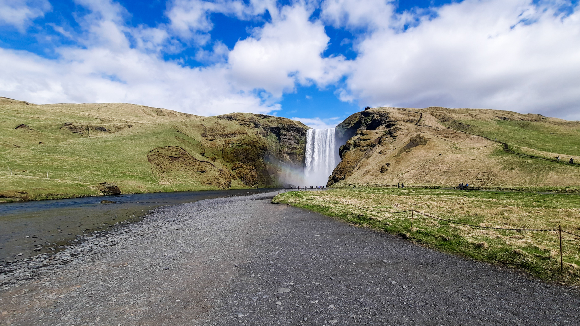 Vodopád Skógafoss.
