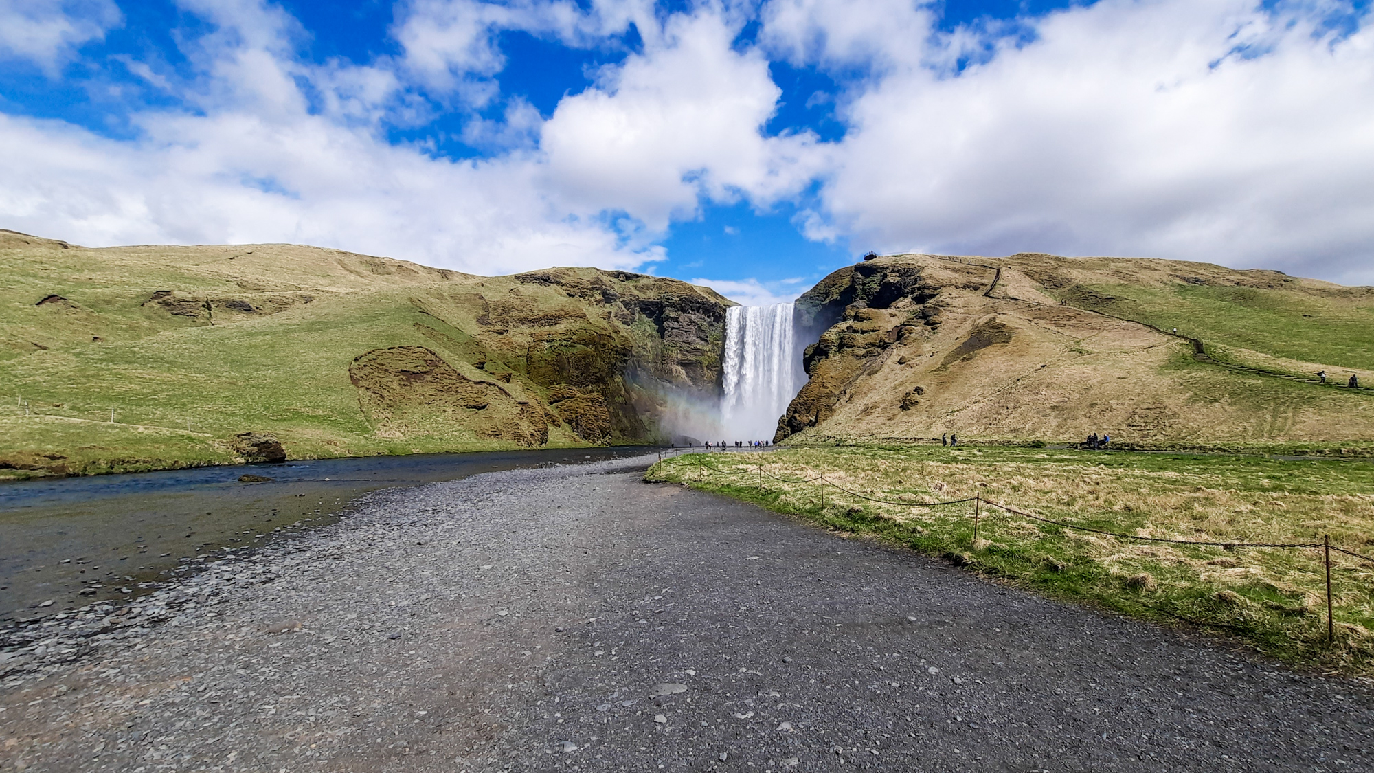 Vodopád Skógafoss.