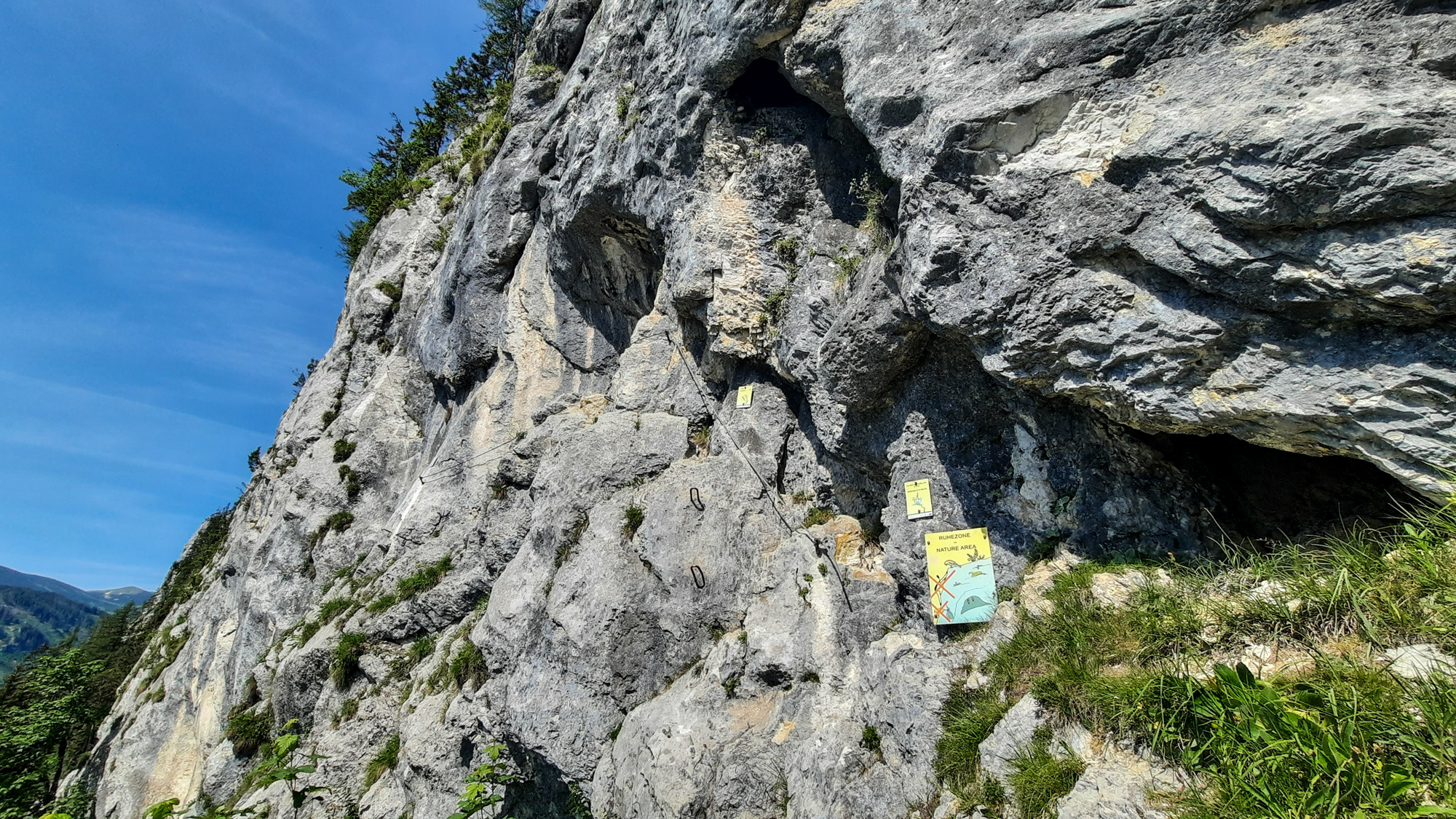 Začiatok ferraty Olivers Mariazeller Steig.