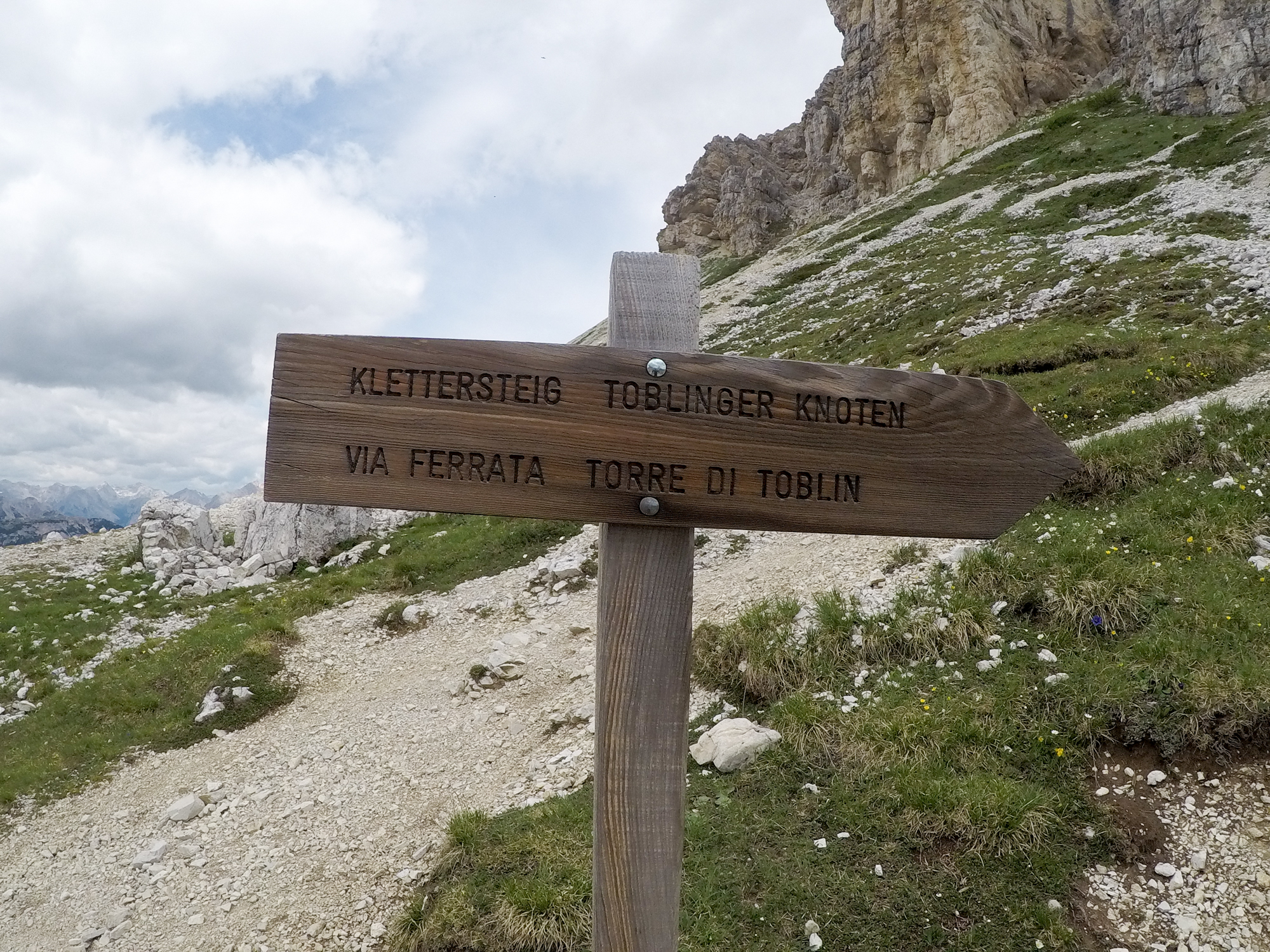 Na vrch Toblinger Knoten vedie via ferrata.