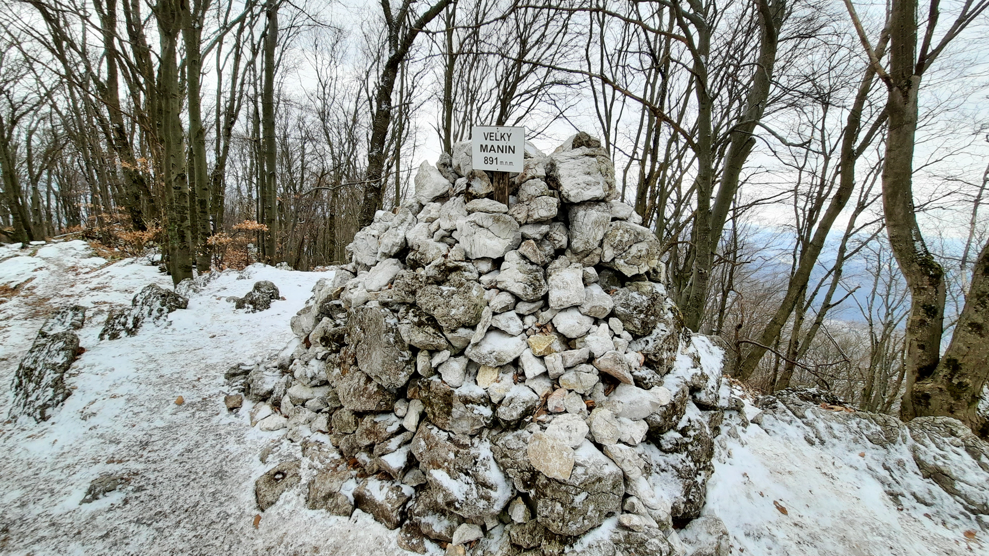 Veľký Manín (891m) - vrchol.