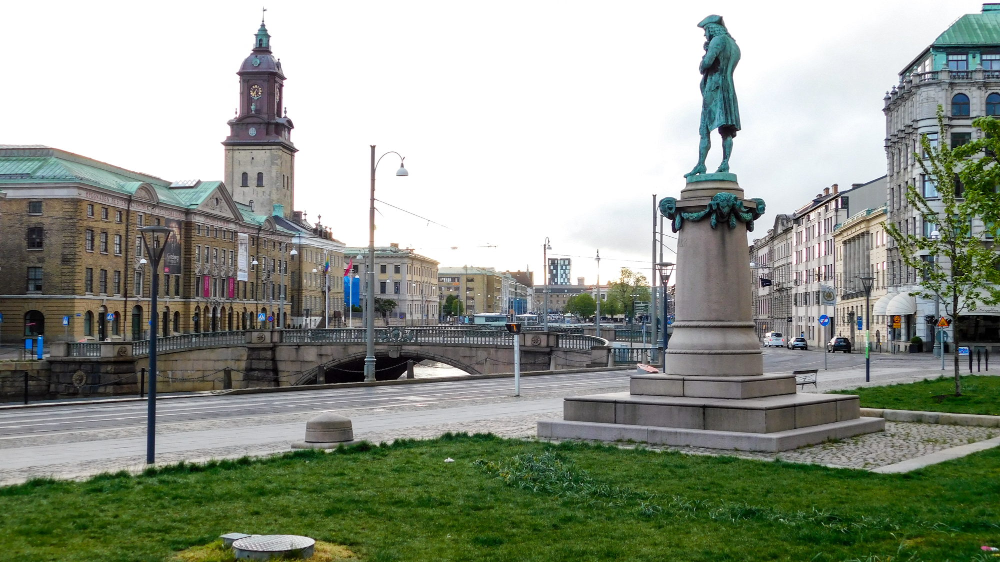 Göteborgské múzeum, socha Jonas Alströmer